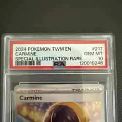 2024 Pokemon TWM en Special Illustration Rare #217 Carmine, PSA 10 Gem Mint - Image 3