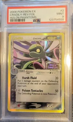 Pokemon PSA 9 Cradily #2 Holo Ex Stamped Holon Phantoms 2006 English - Image 1
