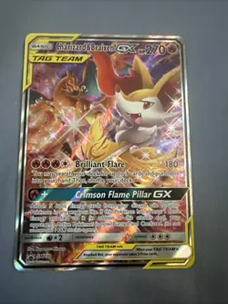 Pokemon TCG Charizard & Braixen GX Black Star Promo SM230 Holo - Image 1