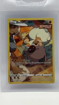 Pokemon TCG Rockruff Full Art TG07/TG30 Ultra Rare Holo Silver Tempest - Image 1