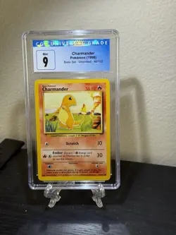 Pokemon Charmander 046/102 (1999) Base Set Unlimited CGC MINT 9 - Image 1