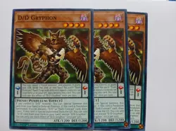 Yugioh D/D Gryphon X3 Common MP23-EN011 1st Ed Near Mint Playset - Image 1