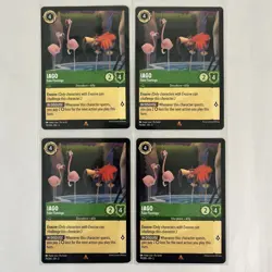 4x Lorcana 79/204 Iago Fake Flamingo Rare Card Playset Shimmering Skies 4x - Image 1