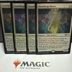 MTG Stone Forge Mystic Foil Card Magic the Gathering Collectible Used - Image 1