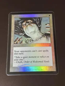 Silence MTG Old Foil Magic The Gathering Card NM Bag Size - Image 1