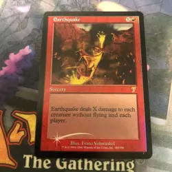MTG 7th Edition Earthquake Foil English Card Play Condition - Image 1