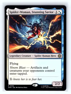 Spider-Woman, Stunning Savior #152 Regular Rare MTG 2025 Marvel's Spider-Man - Image 1