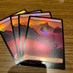 MTG Mountain Challenge Promo Foil Set of 4 Japanese Language - Image 1