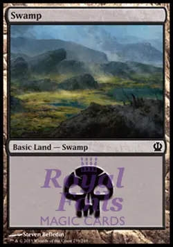 Swamp #239 2x FOIL THS MTG Theros Basic Land MINT black - Image 1