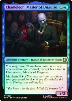 NM Foil Chameleon, Master of Disguise, MTG, Marvel's Spider-Man, Magic, 27 - Image 1