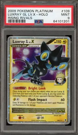 Pokemon Luxray GL Lv.X Rising Rivals Holo Ultra Rare #109 PSA 9 Mint - Image 1