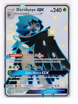 ~ESP~ SPANISH Decidueye GX Shiny Vault SV47 Hidden Fates Pokemon Card (Ref:PE1)B - Image 1