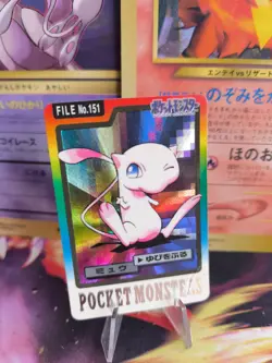 Pokemon Karte Card japanese carddass Pocket monsters 1997 Mew Prism Rainbow Lp - Image 1