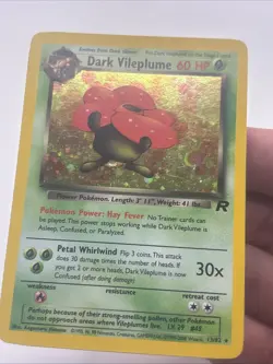 2000 Pokemon Card Team Rocket Dark Vileplume Holo 13/82 Unlimited - Image 1