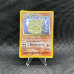 (LP) Ninetales 012/102 Base Set Unlimited Holo Rare Vintage Pokemon Card - Image 1