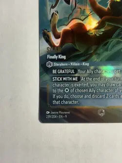 Scar Finally King Enchanted 239/204 Fabled Lorcana Card - Image 5
