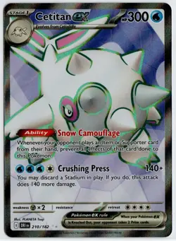 Cetitan EX 210/182 Destined Rivals Full Art Pokemon card Holo Rare TCG NM 💧 - Image 1
