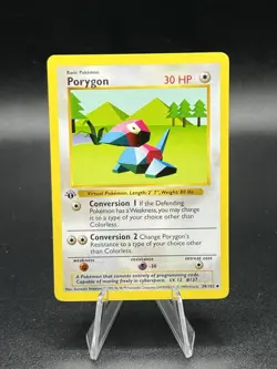 Pokemon Cards: Base Set 1st Edition Uncommon: Porygon 39/102 NM WD1 - Image 1