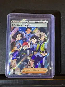 Pokemon TCG Trainer Friends In Paldea Ultra Rare Holo Card 137/131 Prismatic NM - Image 1