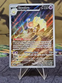 Pokemon TCG Espathra Rare Illustration Card 197/182 Sv04: Paradox Rift - Image 1
