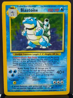 Blastoise 2/102 No Stage ERROR Base Set Unlimited Pokemon Card | English | LP+ - Image 2