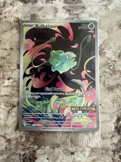 Pokemon Card Bulbasaur 133/132 Mega Evolution Stamped Promo - Image 1