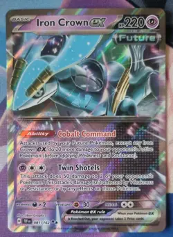 Iron Crown ex 081/162 Sv05: Temporal Forces Double Rare Pokemon Card TCG NM-Mint - Image 1