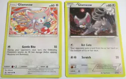 Glameow 2 Pokemon Card x2 Various Sets No Duplicates - Image 1