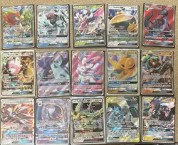 GX 15 Card Lot Pokemon TCG Sun And Moon Era Cards Ultra Rare Holo Full Art - Image 1