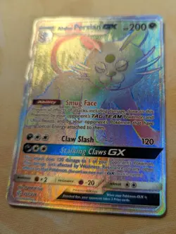 Alolan Persian GX 257/236 Rainbow Secret Rare Pokemon Card 2019 Cosmic Eclipse - Image 3