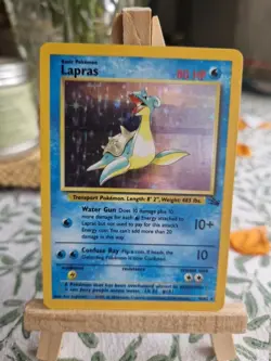 1999 Pokemon LAPRAS Fossil Set HOLO Foil Rare Unlimited Edition Card 10/62 - NM - Image 1