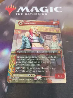 Mtg. Gwen Stacy. #202. Foil Borderless. Marvel's Spider-Man. Miscut. Pack Fresh - Image 1