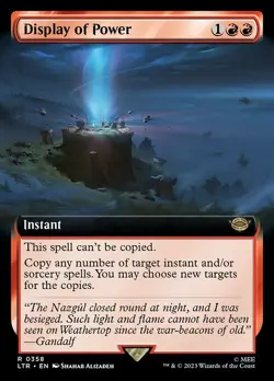 1x Display of Power - Extended Art NM Eng MTG - LOTR: Tales of Middle Earth - Image 1