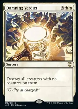 1x Damning Verdict NM-Mint, English Commander: Streets of New Capenna MTG Magic - Image 1