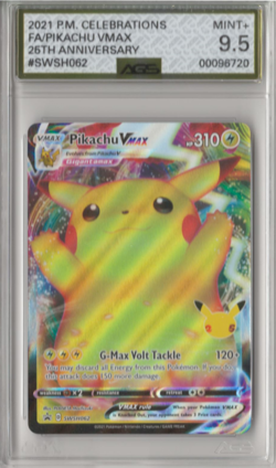 2021 Pokemon FA / Pikachu VMAX FA Pikachu VMAX #SWSH062 25TH ANNIVERSARY CGC 9.5 - Image 1