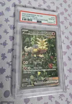 2024 POKEMON TEF EN-TEMPORAL FORCES #204 GOUGING FIRE ex ILLUSTRATION PSA10 - Image 1
