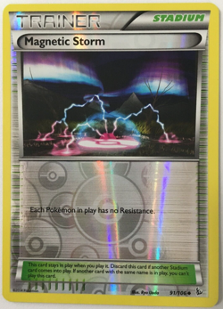 POKEMON MAGNETIC STORM 91/106 XY FLASHFIRE UNCOMMON REVERSE HOLO NEAR MINT - Image 1