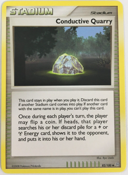 POKEMON CONDUCTIVE QUARRY 82/100 D&P STORMFRONT UNCOMMON NEAR MINT - Image 1
