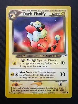 Pokemon TCG Dark Flaaffy 34/105 Neo Destinynon Holo Uncommon LP - Image 1
