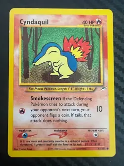 Pokemon TCG Cyndaquil 61/105 Neo Destiny Unlimited Common VLP - Image 1