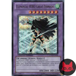 Yugioh Elemental HERO Great Tornado LC02-EN010 Ultra Rare Limited Edition NM - Image 1