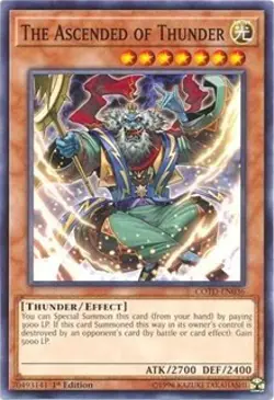1x The Ascended of Thunder - Unlimited NM Eng YuGiOh - Code of the Duelist - Image 1