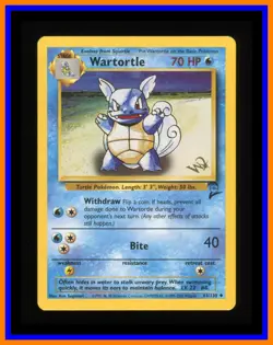Wartortle - 63/130 - Base Set 2 - Wizards Gold 'W' Stamped Promo - Pokemon Card - Image 1