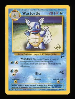 Wartortle - 63/130 - Base Set 2 - Wizards Gold 'W' Stamped Promo - Pokemon Card - Image 3