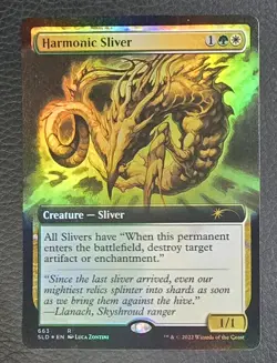 Harmonic Sliver (Extended Art) Secret Lair Drop Foil MTG NM Magic Card - Image 1