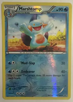 Marshtomp 34/160 XY-Primal Clash Reverse Holo NM/Mint Pokemon Card 2015 - Image 1