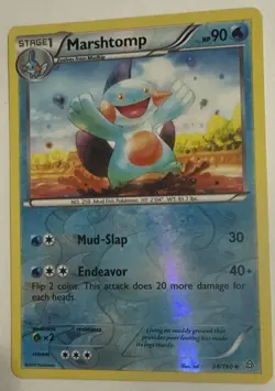 Marshtomp 34/160 XY-Primal Clash Reverse Holo NM/Mint Pokemon Card 2015 - Image 3
