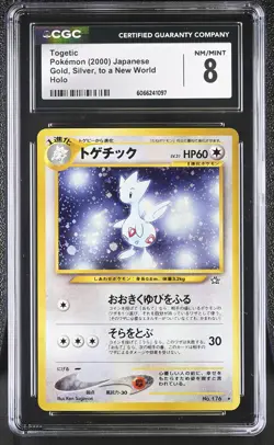 CGC 8 Togetic Japanese Neo Genesis 176 Holo Pokemon Card - Image 1