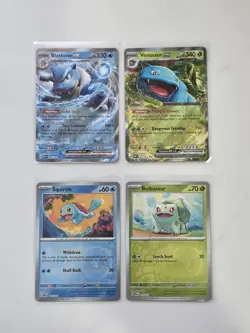 Pokemon 151 Blooming Waters Promos Blastoise/Venusaur/Squirtle/Bulbasaur-4 Cards - Image 1