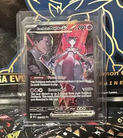 Pokemon TCG Destined Rivals Team Rockets Mewtwo EX Card 231/182 NM - Image 1